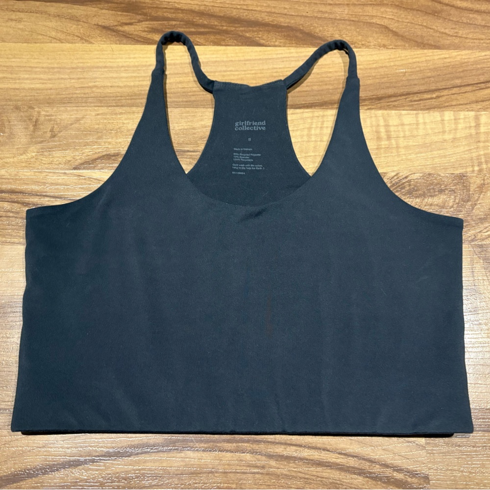 Girlfriend Collective Cleo Sports Bra Size Small Dark Grey